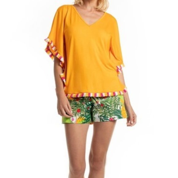 Trina Turk Women Delfino Poncho Top - Picture 2 of 8